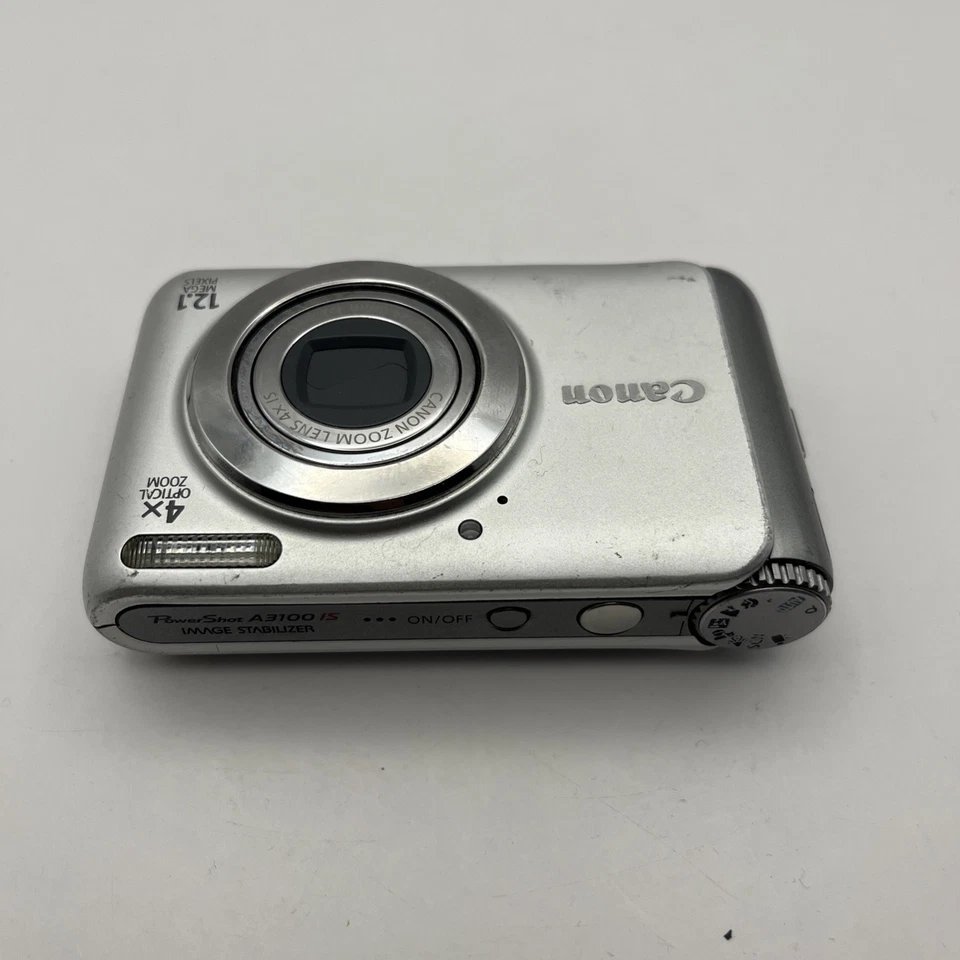 Canon PowerShot A3100 IS 12.1MP Digital Camera Silver Battery And Charger - Image 4 of 4
