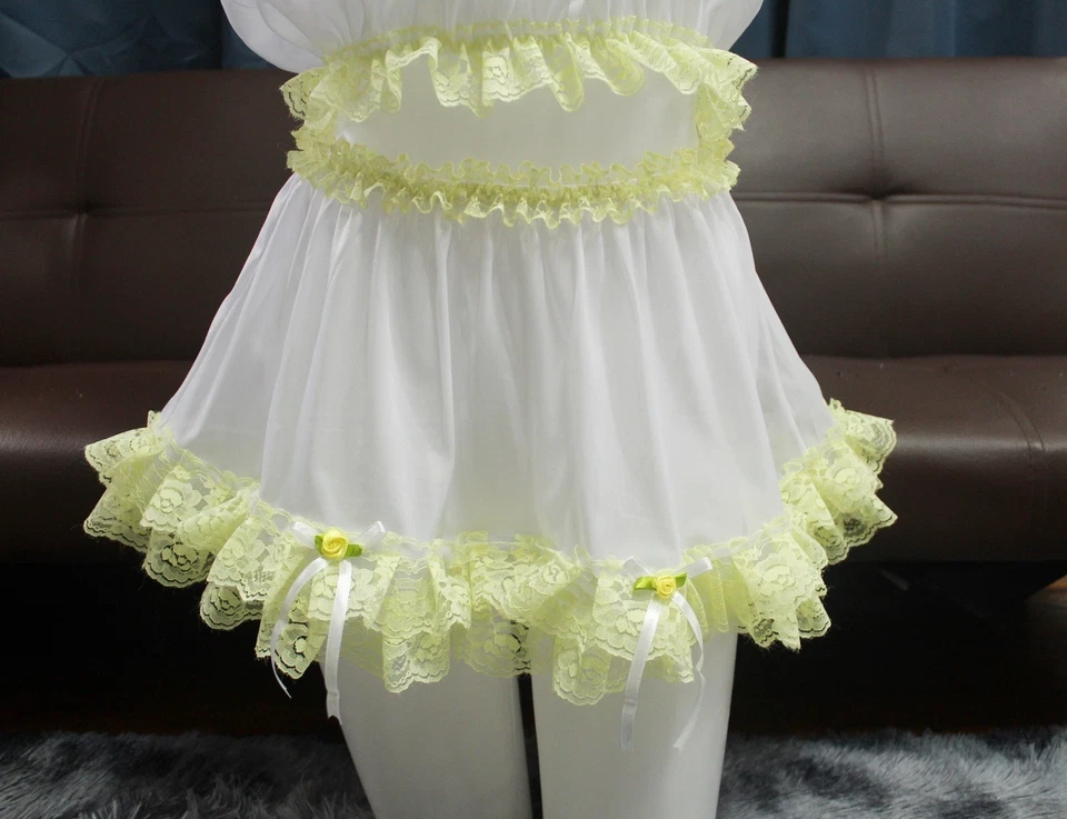 #A27 2XL/ElásticoW.24-46" VTG Estilo Conjunto 2 Piezas Tops Tubo Nylon Blanco + Medio Deslizamiento 11" Foto 4 de 4