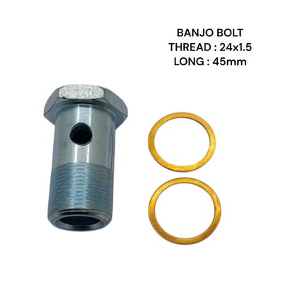 Gewinde M24x1,5 unter Kopflänge 45 mm SGL Hohlschraube Fitting Motorblock