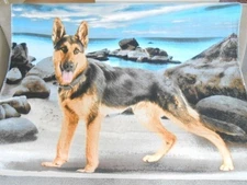 New Soft German Shepherd Fleece Throw Gift Blanket Breed Guard Dog Pet Beach NIP