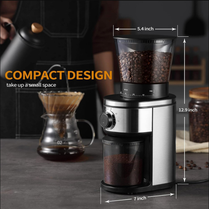 New Electric Conical Burr Coffee Grinder 30 Grind Settings 2&ndash;12 Cups