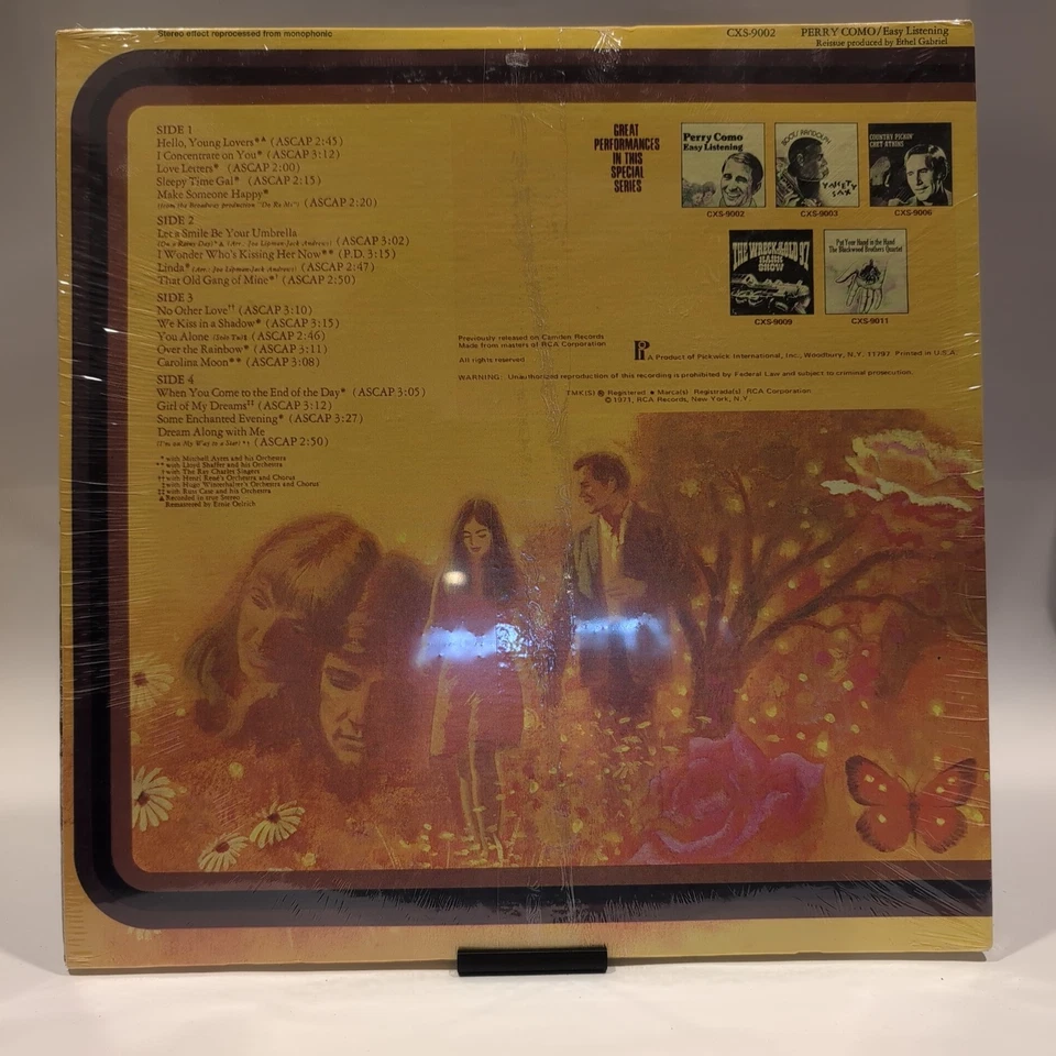 Perry Como:Easy Listening Camden CXS-9002 2LP 1971 Mint/VG+ - Image 2 of 2
