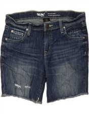 MOSSIMO Womens Boyfriend Distressed Denim Shorts US 10 Large W30 Navy Blue QE03