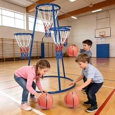 Kids Basketball Hoop Game 4 Basket Play Set Toddlers Indoor Outdoor Playroom