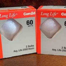 Vintage - 60w - ComEd - Medium Base - Light Bulbs - 2 Packs/4 Bulbs