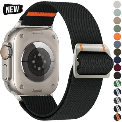 Nylon Loop Armband Für Apple Watch Series 10 9 8 7 6 5 4 3 SE Ultra2 44/45/49mm