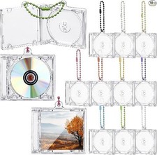 10 Pcs Mini Cd Keychain Album Cases Plastic Cd Cases Bulk Clear DVD Cover Jewel