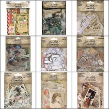 Tim Holtz Idea-Ology EPHEMERA- Mixed Media Paper Collage Snippets Packs- U PICK