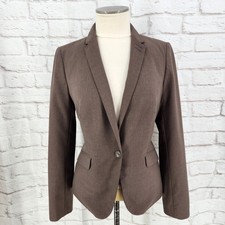 The Limited Brown Blazer Office Baddie Professional Interview Work Stretch 8