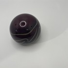 Vintage Glass Art Signed Paperweight JBYRON|86 Maroon And Tannish Brown Blue Srl — photo 6