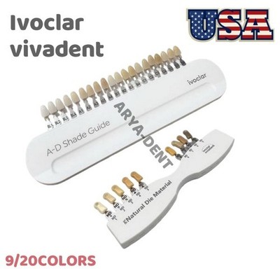 Ivoclar Dental Shade Guide   9/20 Colors IPS Natural Die Material Bleach Teeth