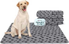 Washable Pee Pads for Dogs, 2 Pack Large 34"x36" Super Absorbent Dog Training...