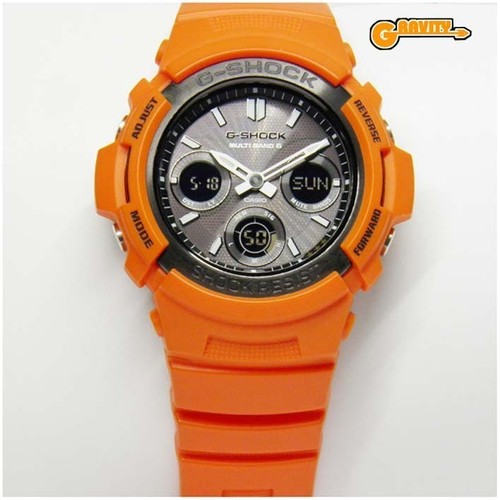Casio G-Shock AWG-100MR-4AJF Rescue Orange Watch Used Excellent From ...