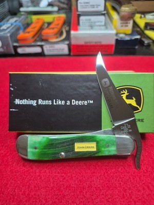 Case XX John Deere RussLock Bright Green Bone 61953L SS NIB