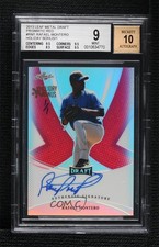 2013 Leaf Metal Draft Red Holiday Bonus 1/1 Rafael Montero BGS 9 MINT Auto s5q