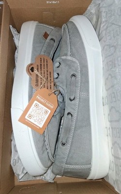 Project Cloud Seasalt Boat Shoe Womens 9 Grey - Memory Foam