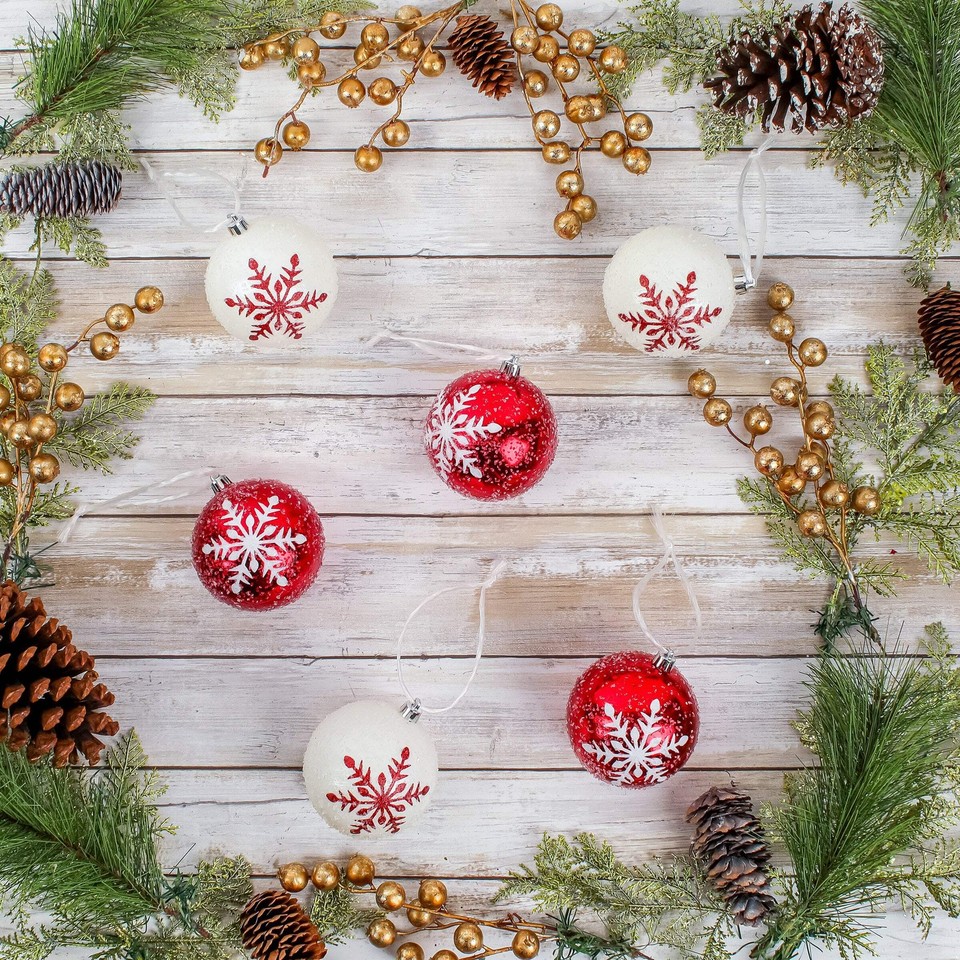 6-Piece Shatterproof Snowflake Ornaments | eBay