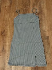 Garage Mini Dress Adjustable Straps Size Small S/P  Preppy Print Spring Summer