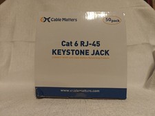 Cable Matters Cat 6 RJ-45 Keystone Jack 50 Pack