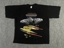 Vintage 1999 Star Wars Trade Federation Droid Fighters Black T-Shirt Size L