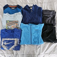 Lot of 7 Boys Clothes 14/16 L XL Nike Colombia Tek Gear Lands End Pants Shirts