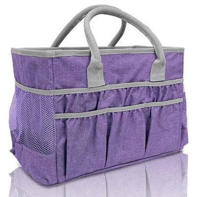 Cupohus Craft Organizer Tote Bag - Foldable Storage Bag - Purple