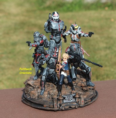 Star Wars The Bad Batch 3D Printed, Hand Painted Diorama Statue
