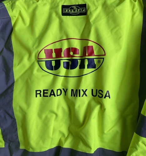 RADWEAR high visibility bomber jacket weatherproof with hood Size XL READ DESCRI image 7