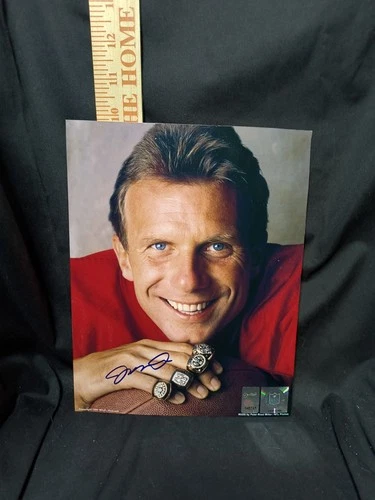 JOE MONTANA SIGNED SAN FRANCISCO 49ERS "SUPER BOWL RINGS" 8X10 Steiner Authentic