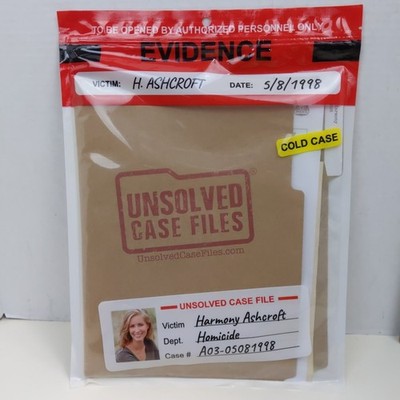 Unsolved Case Files Harmony Ashcroft Murder Mystery Game Cold Case Detective Kit