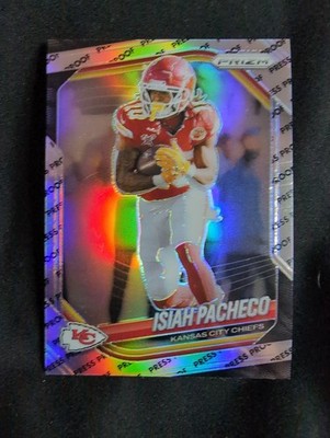Isiah Pacheco 2025 Prizm Press Proof Silver Holo #126 Kansas City Chiefs Rare