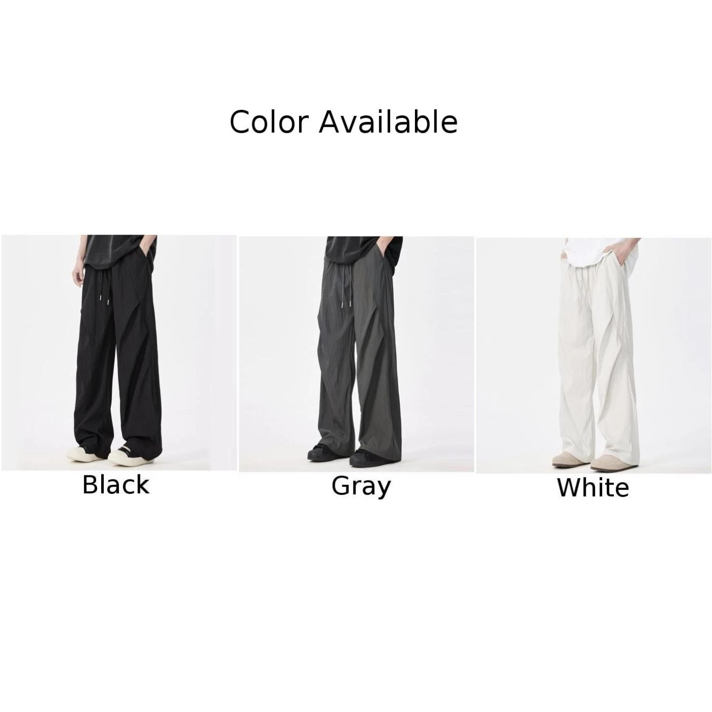 Stylish Casual Loose Fit Mens Pants with Quick Drying Ice Silk Material