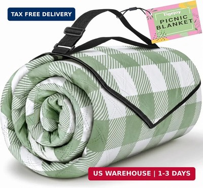 TigeJoy Extra Large Picnic Blanket Waterproof Foldable 80''x80'', Outdoor Picnic
