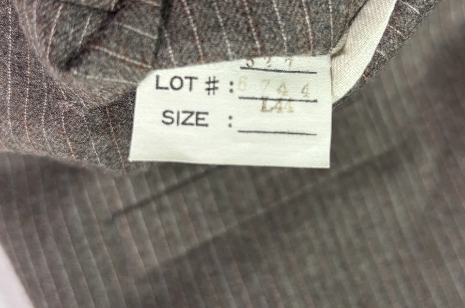 Chaleco chaleco de franela a rayas topo vintage para hombre traje suave tweed lana 44 L Foto 2 de 4