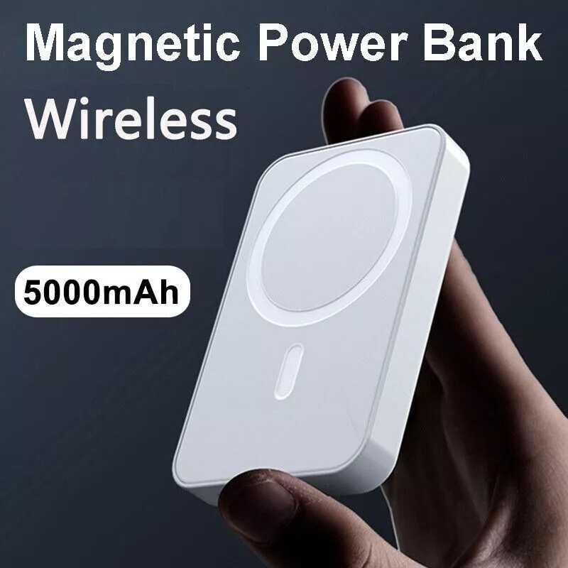 5000mAh Power Bank Magnetic Wireless Charger for iPhone 12/13/14/15/16 Pro Max