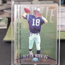Topps 1998 Finest Peyton Manning Rookie Base #121 Indianapolis Colts NFL Card. rookie card picture