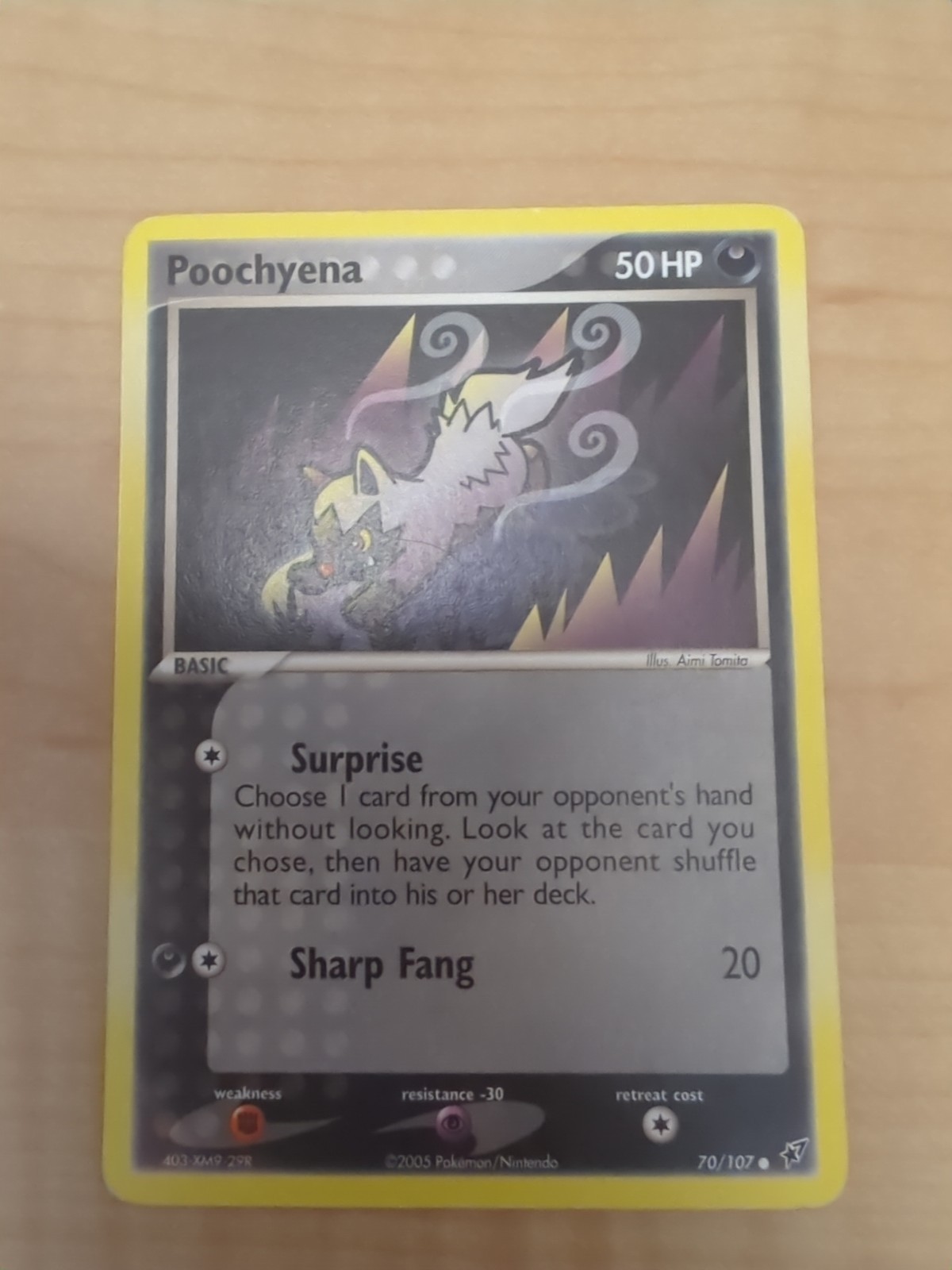 Pokémon Poochyena EX Deoxys TCG Card 70/107 Regular Common NM