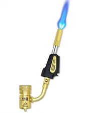 Turbo Torch Tips with Gas Self-Igniter Adjustable Flame Knob Brass Tip 360° S...