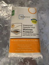 ❤️Allergy Relief Waterproof Zippered Vinyl Mattress Protector Cover Queen