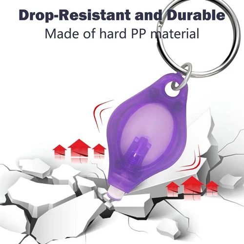 20X UV Schlüsselanhänger Taschenlampe LED Licht lila Licht Schlüsselring Licht - Bild 6 von 9