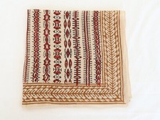 100 Cotton Neck Scarf Boho Hand Block Print Soft Cotton Bandana, Bohemian Style