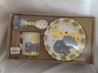 Child's dinnerware set Safari theme mudpie elephant giraffe pre-owned never used