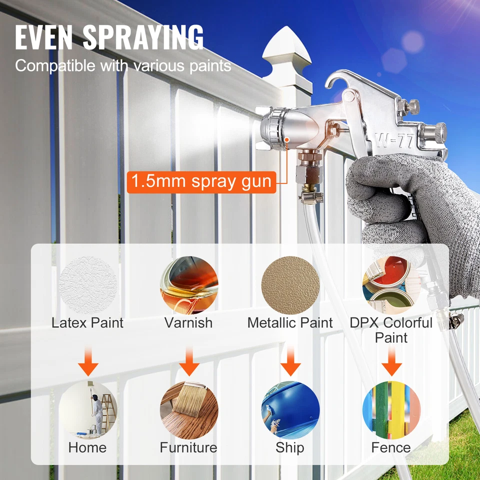 VEVOR Réservoir de Peinture sous Pression 10 L 70 PSI Agitation Automatique - Photo 4/4