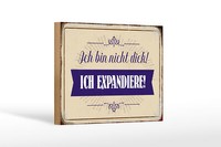 Holzschild Spruch 18X12 Cm Bin Nicht Dick Ich Expandiere Deko Schild