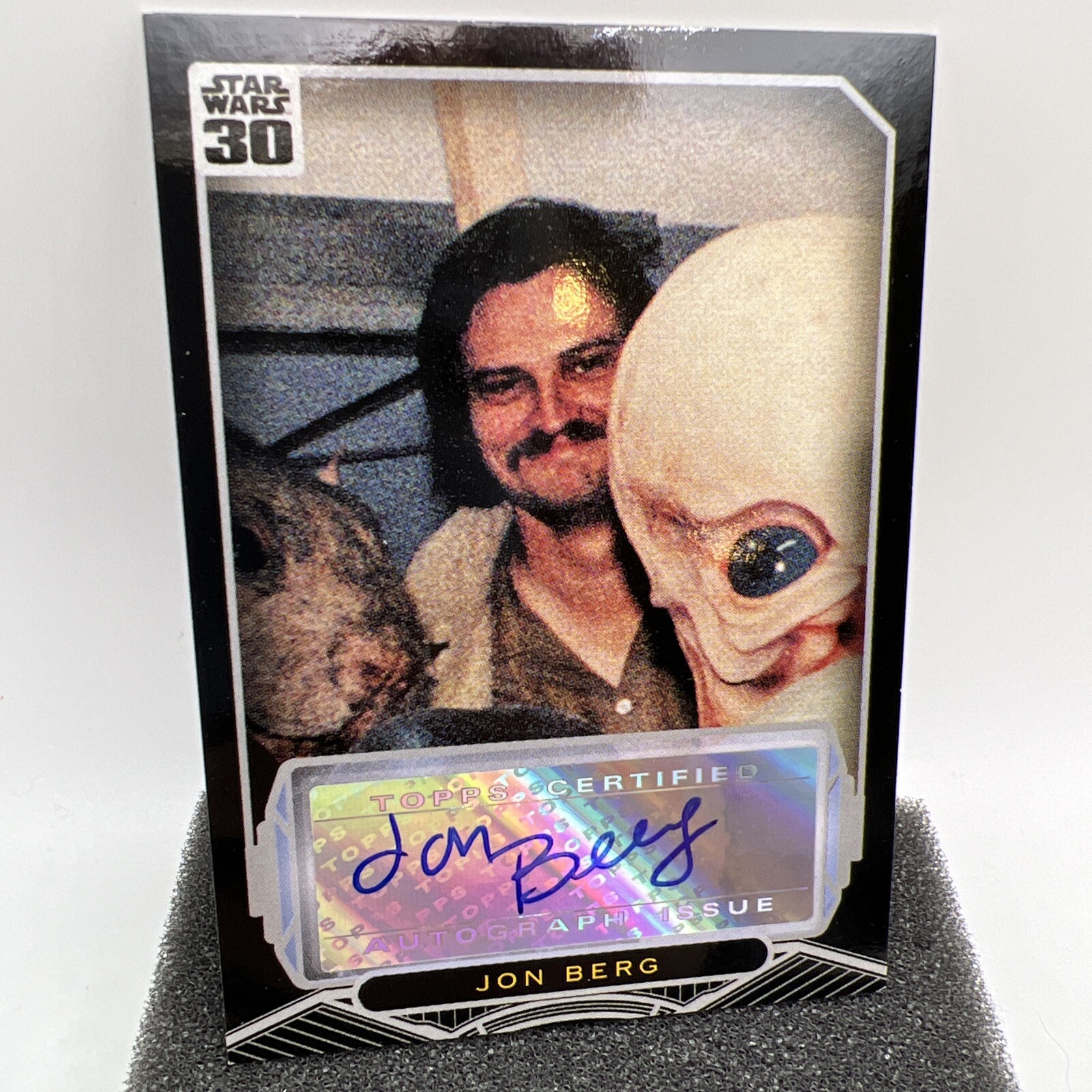 Jon Berg Star Wars 2007 Topps 30th Anniversary Autograph trading card — raw and PSA graded price guide