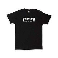 Thrasher Magazine Mag Logo Black Boys Youth Short Sleeve T-Shirt - Youth Medium
