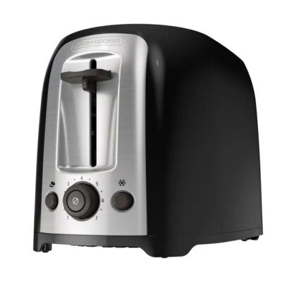 The BLACK+DECKER TR1278B is a two-slice toaster with an extra wide slot, availab