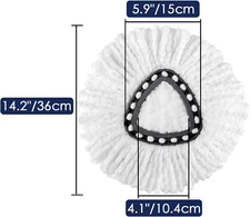 Spin Mop Replacement Head - Easywring Mop Refills Compatible with Triangle Sp...