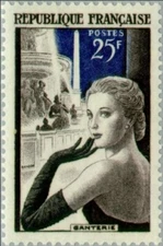 France #YT1020 MNH 1955 Gloved Hand Model Concorde Place [764]