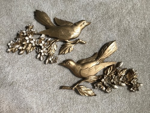 Syroco - Dart - Gold Birds and Flowers MCMLXVII - Mid Century 1967 Vintage
